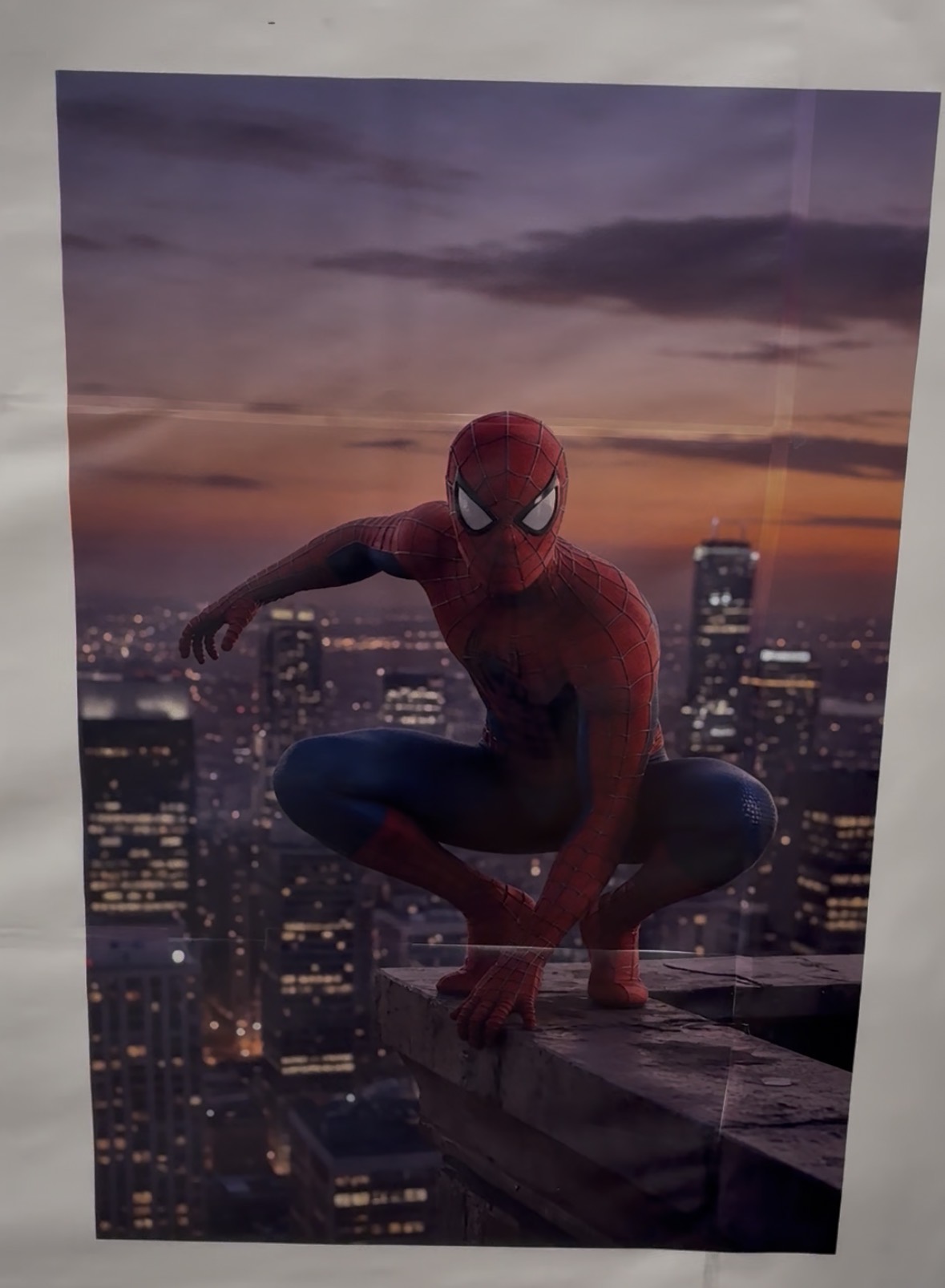 Finished Spider-Man wall print